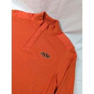Oklahoma‎ State Cowboys Dress Up Sweater Men's Medium Orange 1/4 Quarter Zip
